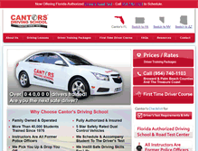 Tablet Screenshot of cantorsdrivingschoolfl.com